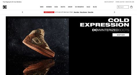 dc shoes website.